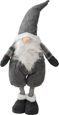 Zdjęcie produktu dla Dekoracyjny skrzat GNOME 90 cm, szary