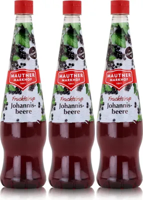 Produktbild von Mautner Getränkesirup Johannisbeere 0,7L - Softdrink, Cocktails (3er Pack)