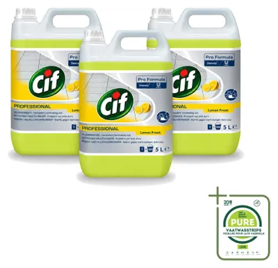Produktbild von 3 x Cif Allesreiniger Zitrone 5 l - Großpackung - 3 Stücke