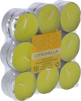 Image de Spaas Bougies chauffe-plat à la citronnelle, 4 heures de combustion, 18 pièces