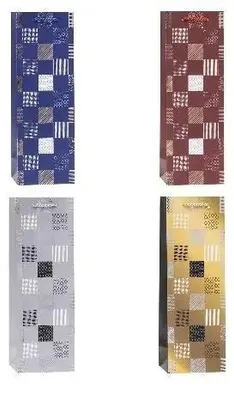 Zdjęcie produktu dla Torebka ozdobna na butelkę 12x35x9cm mix ROZETTE