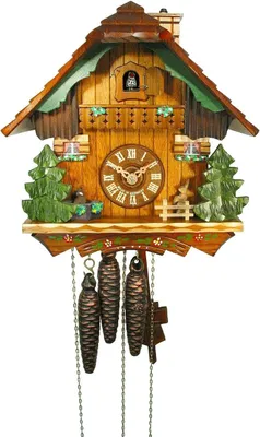 Imagen del producto de Reloj de cuco con motivos de marmota, conejo y deshollinador