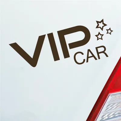 Produktbild von Auto Aufkleber VIP Car V.I.P. Stern 15,5x5,5 cm Braun Sticker Heckscheibenaufkleber