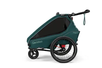 Produktbild von Qeridoo Kidgoo 1 - Kinderfahrradanhänger für 1 Kind, Farbe: Pacific Blue