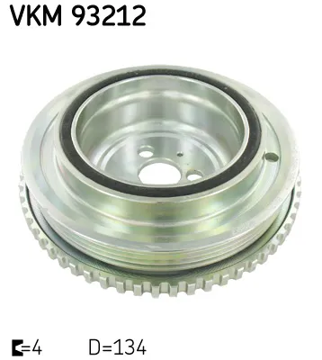 Produktbild von SKF VKM 93212 Riemenscheibe Kurbelwelle für FIAT PANDA (169) 4-Rippen