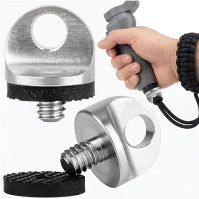 Zdjęcie produktu dla Uchwyt na Pasek 1/4" ŚRUBA Aparatu Gimbala 23 mm Aluminium Guma Srebrny