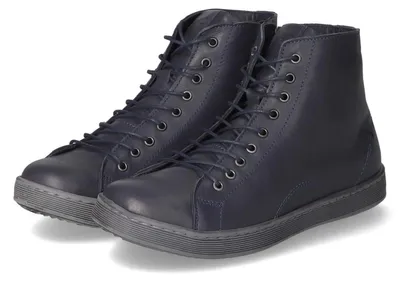 Image de Bottines à lacets pour femmes, en cuir lisse, couleur bleu, taille 36, marque Andrea Conti