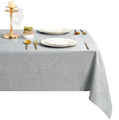 Produktbild von Hellgrau rechteckige Tischdecke 160 x 320 cm, waschbar und wasserabweisend