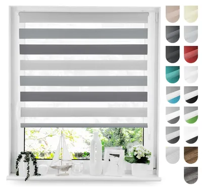 Productafbeelding van Dubbele rolgordijn, plakmethode, 40 cm x 150 cm