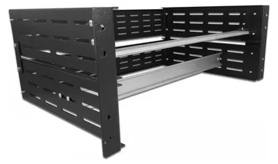 Image de DeLOCK 19″ Support pour rail DIN 4 U, rails encastrables ,noir