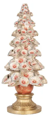 Produktbild von Clayre & Eef Weihnachtsdekorationsfigur Weihnachtsbaum Ø 29x69 cm Weiß Kunststoff