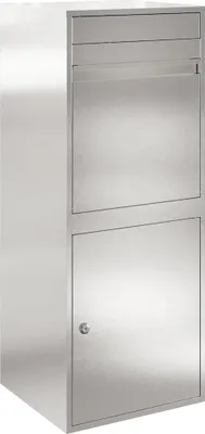Zdjęcie produktu dla vidaXL Skrzynka na paczki ze schowkiem srebrna 47,5 x 38 x 59 cm stal nierdzewna