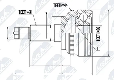 Produktbild von NTY Gelenksatz Antriebswelle Vorne Rechts Vorne Links für MAZDA 6 Station Wagon (GY) NPZ-MZ-019