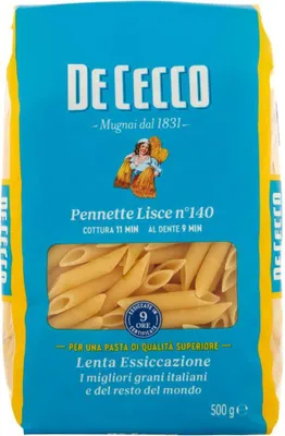 Produktbild von 10x Pasta De Cecco 100% Italienisch Pennette Lisce N° 140 Nudeln 500g + Italian Gourmet Polpa 400g