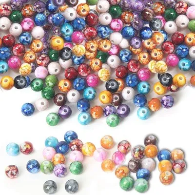 Productafbeelding van Creatieve set voor volwassenen - 200 stuks - 8 mm - Kleurrijke ronde bedels - DIY-armbanden - Sieraden maken - Rijgen