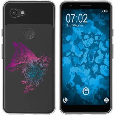 Produktbild von PhoneNatic Case kompatibel mit Google Pixel 3a XL Silikon-Hülle Floral Fuchs M1-6