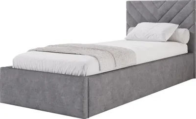 Produktbild von Moebelpaket Bett 120x200 cm , Bett Azurro SO1, Polsterbett mit Stauraum, Modern Einzelbett mit Einem Metallrahmen Dunkelgrau