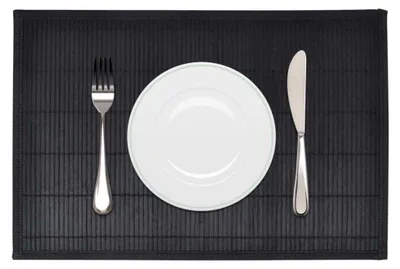 Produktbild von Design 6 Bambus-Platzdeckchen 30 x 45 cm Schwarz - Tischsets 2025 Neu3850969 1parcel
