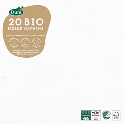 Produktbild von Duni Servietten Eiswhite 33x33