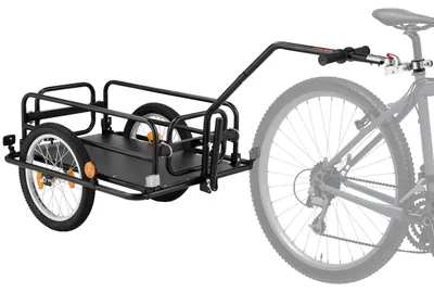 Produktbild von VEVOR Fahrrad Lastenanhänger, 40/45/72 kg Tragfähigkeit, Schwerlast Fahrradwagen, Faltbar und kompakt mit universeller Anhängerkupplung