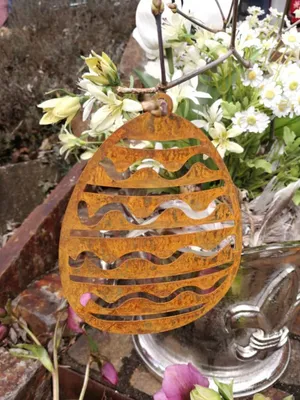 Immagine prodotto di Onda dell'uovo di Pasqua in acciaio inox, da appendere