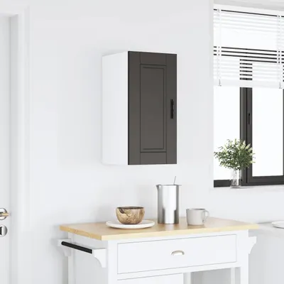 Image de vidaXL Armoire suspendue de cuisine Porto Noir Bois composite