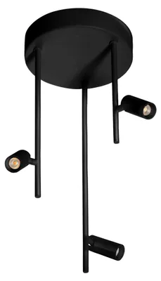 Productafbeelding van 3-lichts plafondlamp Minora led - zwart