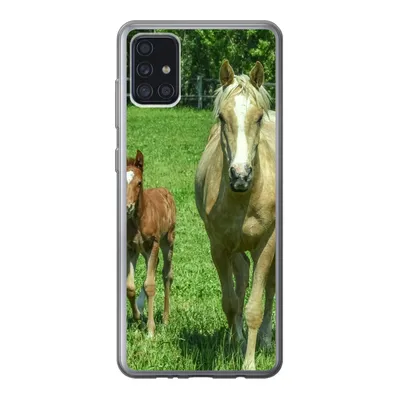 Produktbild von MuchoWow® Handyhülle Schutzhülle Hülle für Samsung Galaxy A52 5G Pferd - Fohlen - Tiere Silikon Softcase Handy Hülle - Umschlag