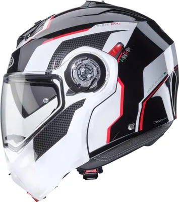 Productafbeelding van CABERG DUKE EVO MOVE, opklapbare helm, maat XL, in de kleuren rood/zwart/wit