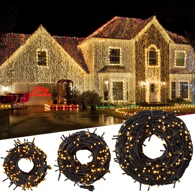 Produktbild von 250LEDs Wasserdichte 50M Weihnachtsbaum Lichterkette String-Licht mit Timer 8 Modi für Innen und Außen