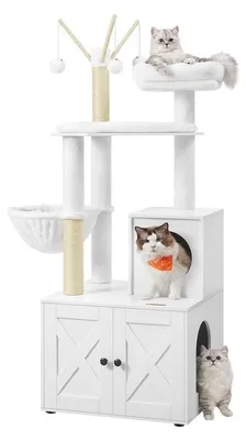 Produktbild von Katzenklo-Möbel mit Ablage, weiß