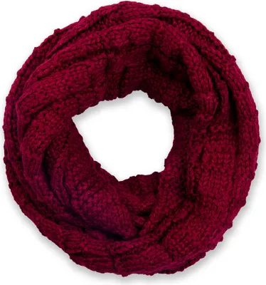 Produktbild von styleBREAKER Uni Strick Loop Schal kariert, Uni Feinstrick Schlauchschal, Winter Strickschal 01018154