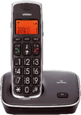 Image de Téléphone DECT Brondi Bravo Gold Noir Identification de l'appelant