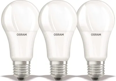 Produktbild von 3 x Osram LED Leuchtmittel Birnenform 14W = 100W E27 matt 1521lm Neutralweiß 4000K