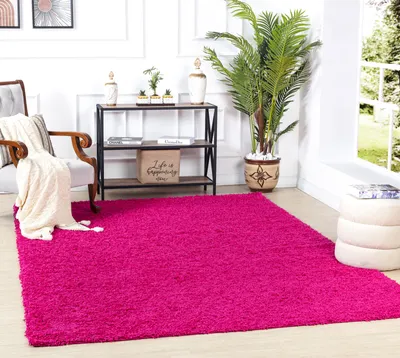 Produktbild von Shaggy Hochflorteppich - Weicher, Flauschiger Wohnzimmerteppich, Fuchsia 200x290 cm