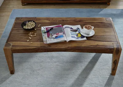Produktbild von MASSIVMOEBEL24 Couchtisch Sheesham 120x60x40 braun lackiert ANCONA #101