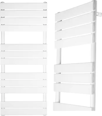 Obrázek produktu pro Granitan | Koupelnový radiátor Lora - 50/120 cm - Bílý - Moderní design - Praktický pro ručníky