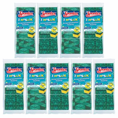 Produktbild von Spontex Reinigungsschwamm Mosaik 27 Stück, Haushaltsschwamm, Spülschwamm, Topfreiniger, Putzschwamm, Universal