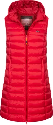 Produktbild von Damen Steppweste Kapuze Übergangs Frühlings Windbreaker Lang Weste
