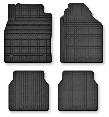Produktbild von Gummi-Fußmatten für Mazda 2 II 2007-2015 (Schrägheck) – 4-tlg, Schwarz, Semi-Universal, angepasst – Wielganizator Semi-Universal