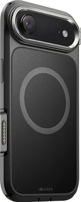 Produktbild von I-Blason, MagSafe Rundumhülle iPhone Air stoßfest 6 m mit Ständer, Schwarz
