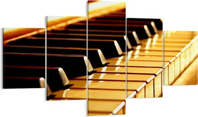 Produktbild von Bild auf Leinwand - Leinwandbild - Klavier Musik Konzert - 125x70cm - Wand Bild - Wanddeko - Leinwanddruck - Bilder - Kunstdruck - Wanddekoration - Leinwand bilder - Wandkunst - EA125x70-2200