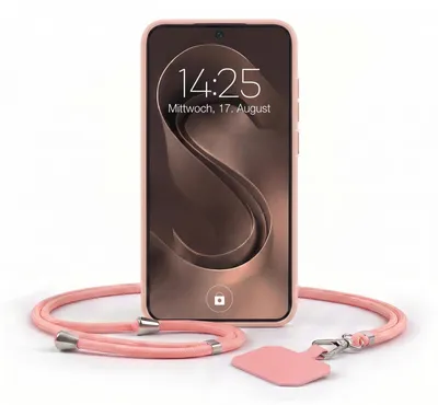 Produktbild von Handyhülle für Samsung Galaxy A57 5G mit Handykette Band Kordel Hülle Case Schutzhülle Rosa Rose