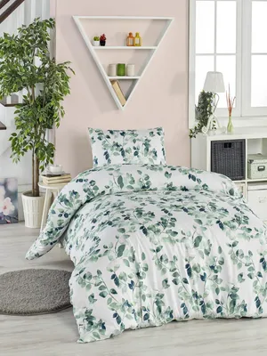 Zdjęcie produktu dla L'Essentiel Linge de Maison, Sabine - Green vPoly, pościel, zielony, bawełna, 135 x 200 cm