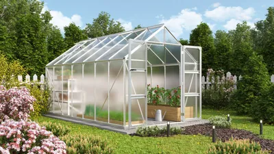 Produktbild von Vitavia Gewächshaus "Domus 11500" aluminium 11,5 m² 6 mm HKP
