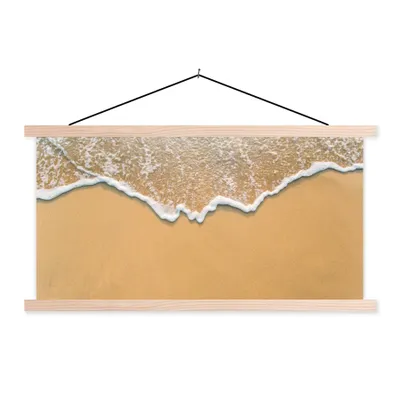 Produktbild von MuchoWow® Textilposter Strand - Sommer - Meer 60x30 cm mit holzfarbenen Rahmen - Dekoration