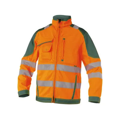 Produktbild von DASSY® Orlando Warnschutz Arbeitsjacke NEONORANGE/FLASCHENGRÜN Gr.S Länge: STANDARD