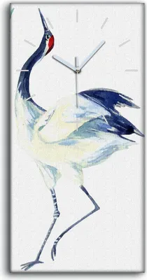 Produktbild von Leinwand Uhr Küche Wohnzimmer Bild 30x60 Malerei Abstrakte Tiere Vögel Kunst - weiße Hände