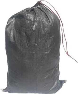Produktbild von 25x Schwerlastsack Gewebesack Hochwassersack Getreidesack Lagersack PP mit rotem Streifen und Band 500x800mm 30kg schwarz