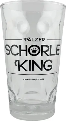 Produktbild von Pälzer Schorle King Dubbeglas 0,5 L - Schorleglas für den Pfälzer Schorle König